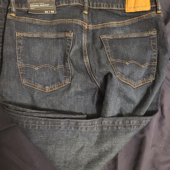 32x36 American EAGLE AIRFLEX+ Dark Blue Denim Jeans BRAND NEW - Picture 3 of 5